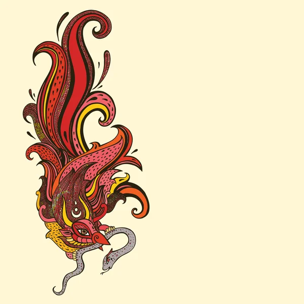 Garuda.  Hand drawn illustration. — Stock Vector