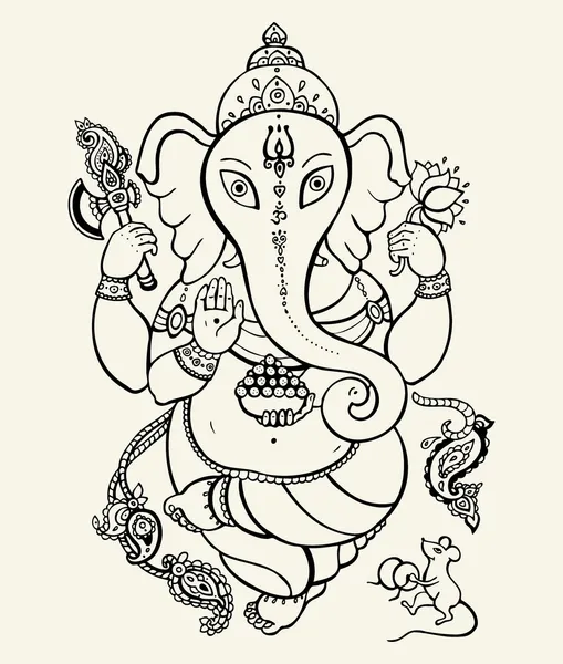 Señor ganesha . — Vector de stock