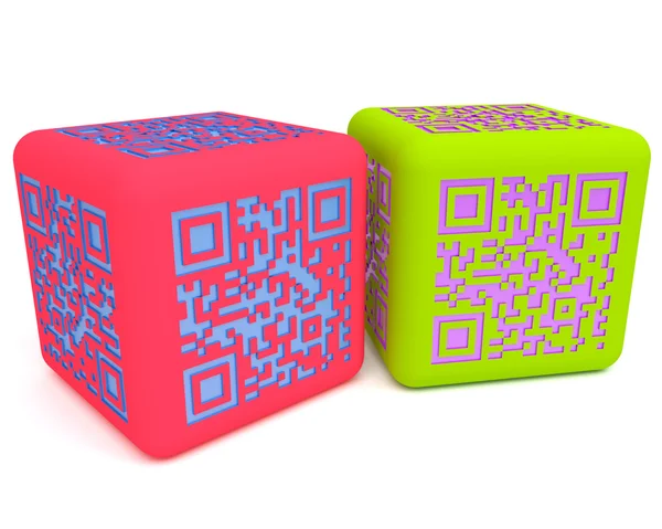 Cubos QR coloridos 1 — Fotografia de Stock