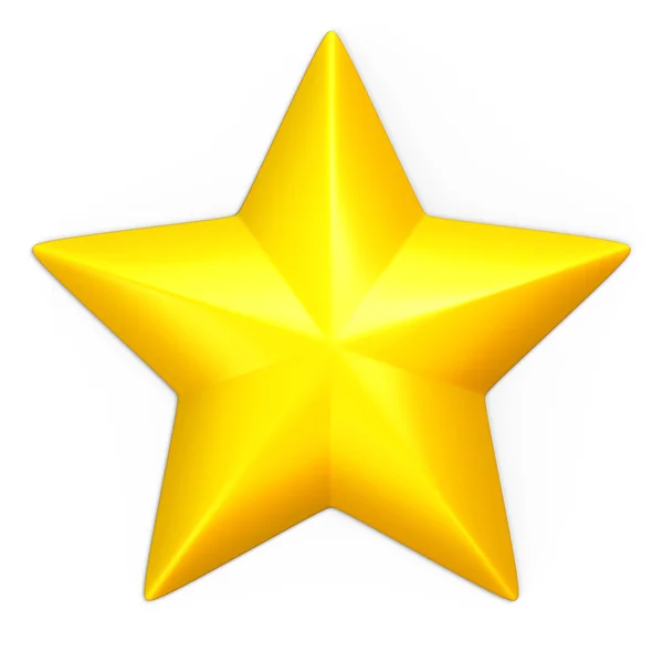 Jednoduchá žlutá hvězda — Stock fotografie