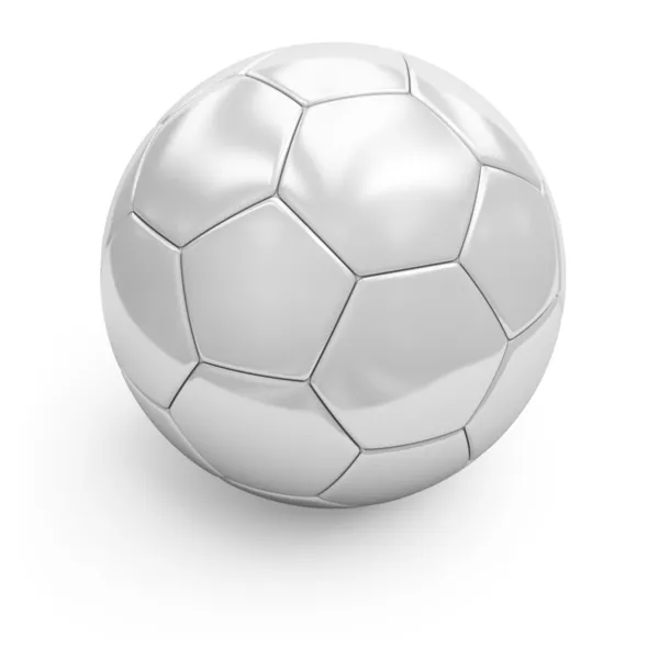 White soccerball. Closeup. — Stock Photo, Image