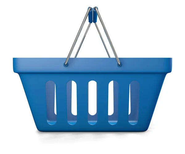 Blue empty shop basket — Stock Photo, Image