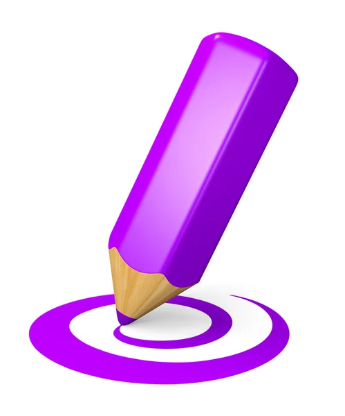 Concepto de lápiz de dibujo violeta —  Fotos de Stock