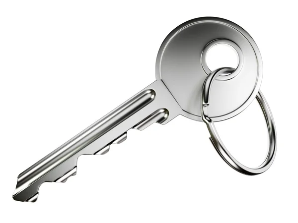 Nikkel deur sleutel — Stockfoto