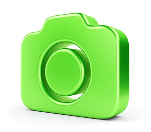 Green camera icon — Stock Photo, Image