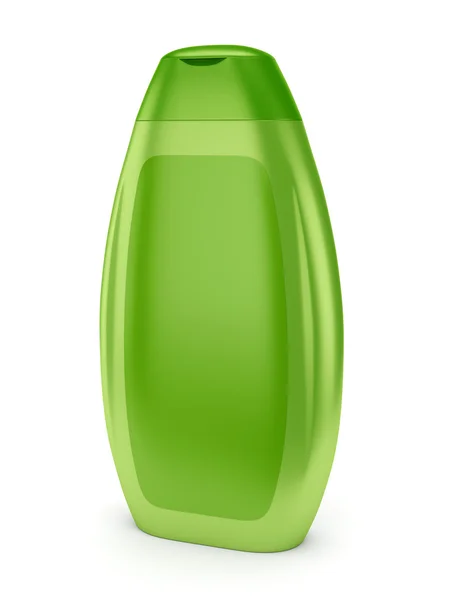 Green shampoo bottle — Stock Photo, Image