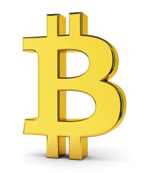 Bitcoin złoty symbol — Stockfoto