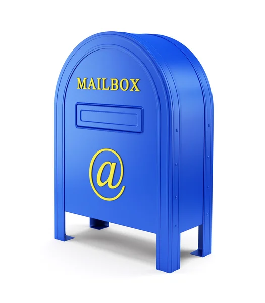 Blauer E-Mail-Briefkasten — Stockfoto