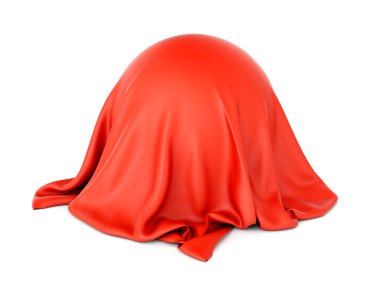 Sphere object covered with red cloth clipart