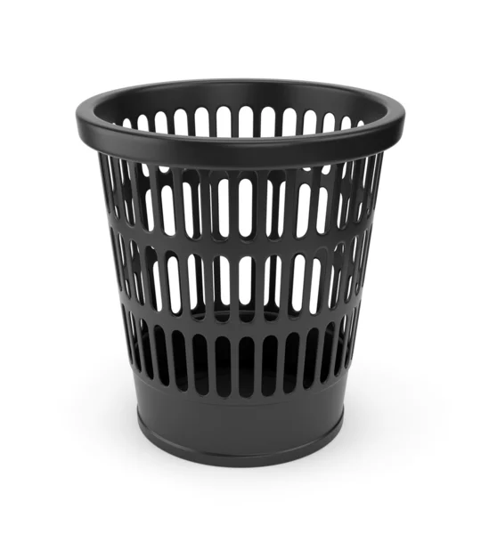 Black wastebasket — Stock Photo, Image