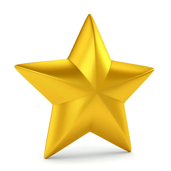 Gold star on white — Stock Photo, Image