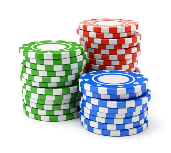 Färgglada kasinomarker — Stockfoto
