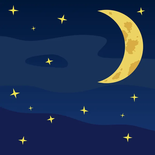 Moon night Stock Illustration