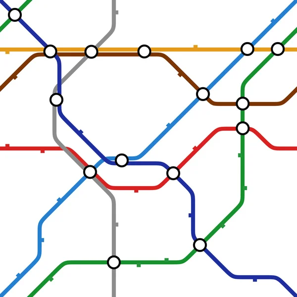 Schema della metropolitana di vettore — Vettoriale Stock