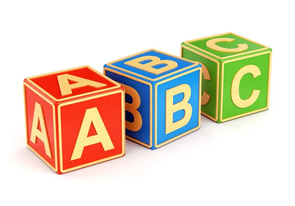 Colorful ABC cubes — Stock Photo, Image