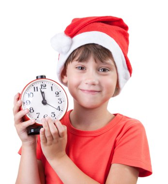 Noel Baba şapkalı kız