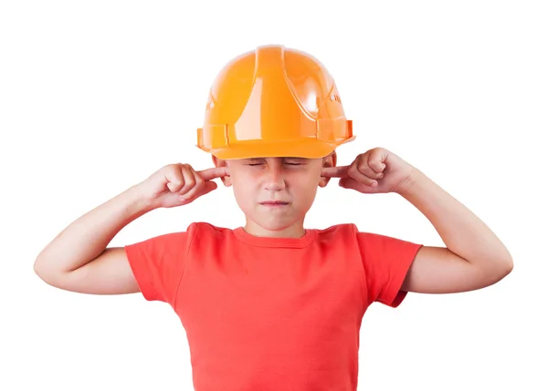 Niña en un casco — Foto de Stock