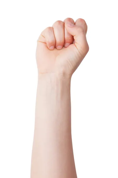 Human hand with a clenched fist — Stock Photo, Image