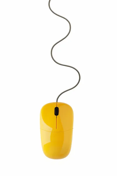 Yellow computer mouse — Stock Photo, Image