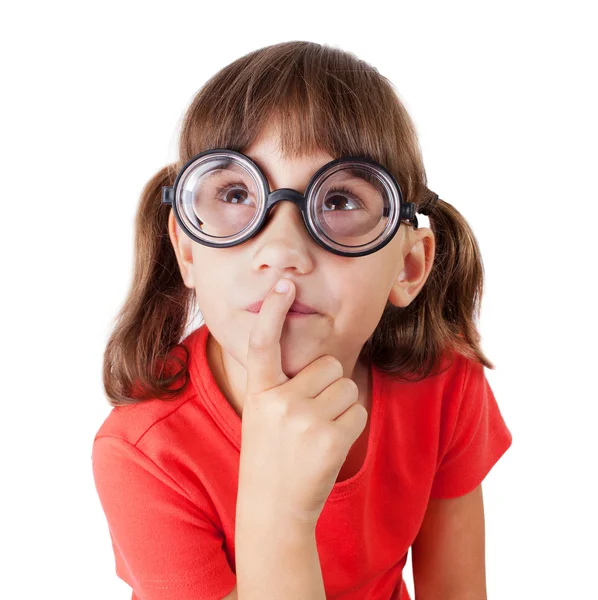 Little girl with glasses — Stock Photo, Image