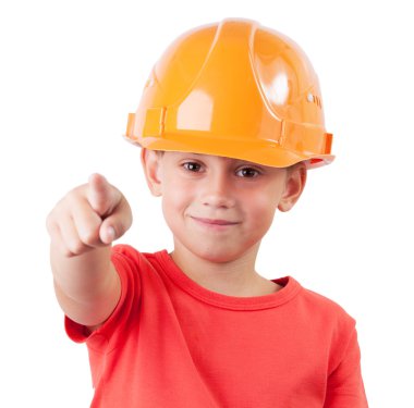inşaat kask, küçük kız