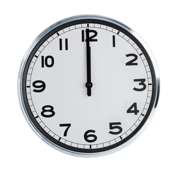 Wall clock show the twelve o — Stock Photo, Image