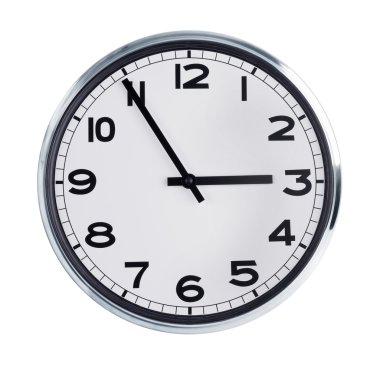 duvar saati zaman gösterir