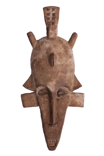 Máscara tribal africana de cor marrom — Fotografia de Stock