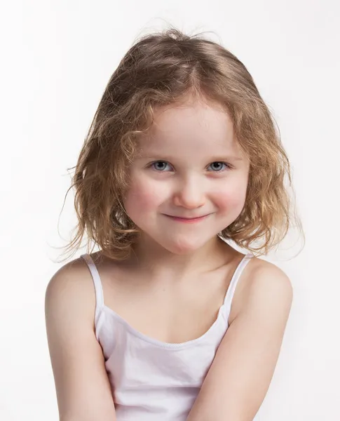 Härlig glad liten tjej — Stockfoto