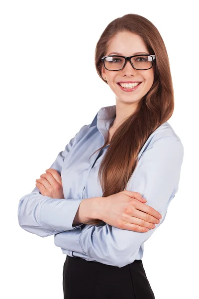 Encantadora joven con gafas de estilo — Foto de Stock