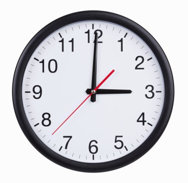 Yuvarlak Saat tam üç saat olduğunu