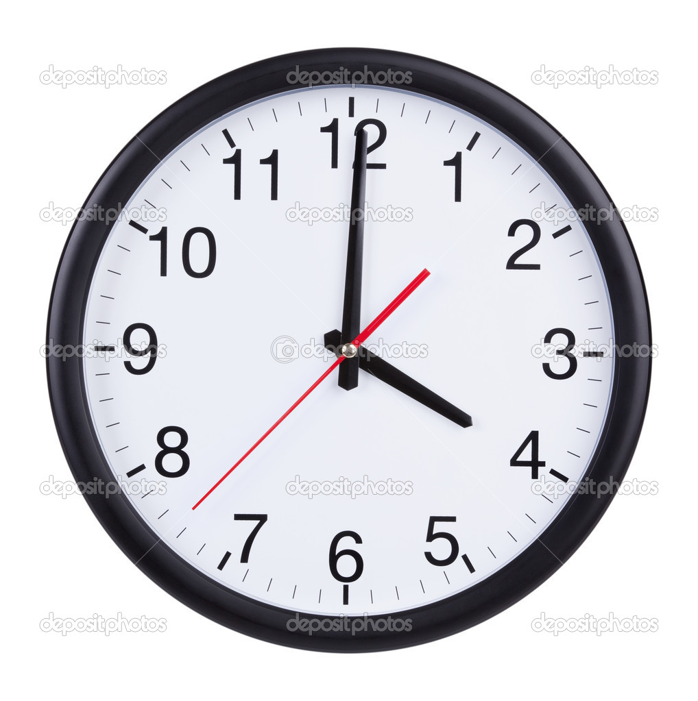 Office Klocka Visar Exakt Klockan Fyra Stockfotografi Dimedrol68 