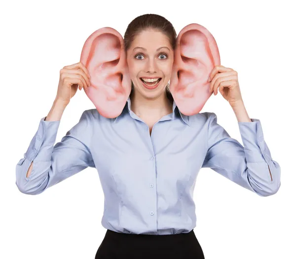 Young woman with big funny ears — Stock Photo, Image