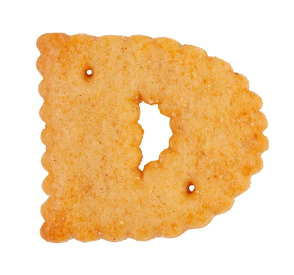 Tasty cookies in the form of the letter "d" — Stock Photo, Image