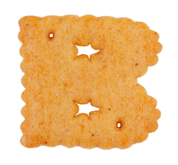 Leckere Plätzchen in Form des Buchstabens "b" — Stockfoto