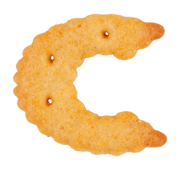 Leckere Plätzchen in Form des Buchstabens "c" — Stockfoto