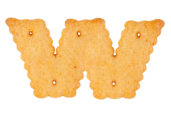 Cookie sotto forma di lettera "w " — Foto Stock