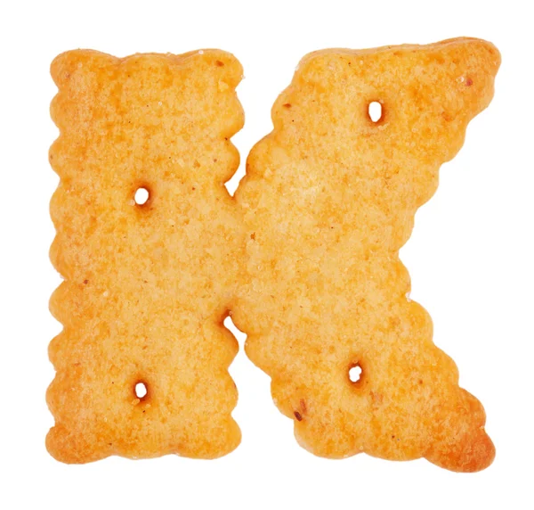 Cookie sotto forma di lettera "k " — Foto Stock