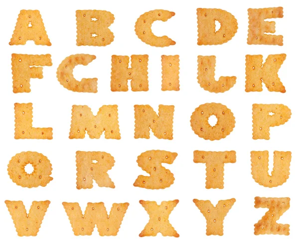 Buchstaben des Alphabets in Form eines Cookies — Stockfoto