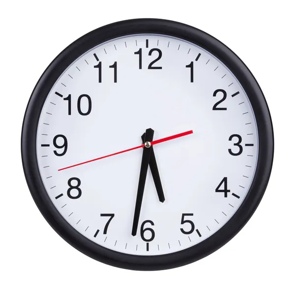 Office round clock shows half past five — Stock Photo, Image