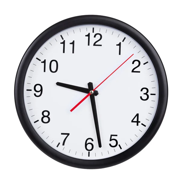 O relógio do escritório mostra as nove e meia. — Fotografia de Stock