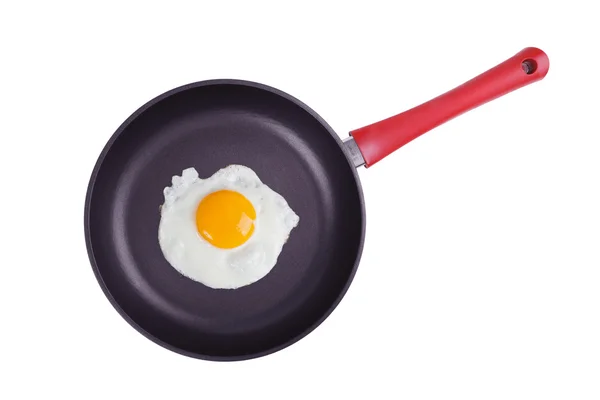 Fried eggs on a large griddle — Stock Photo, Image