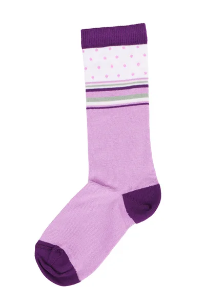 Pink knitted sock — Stock Photo, Image