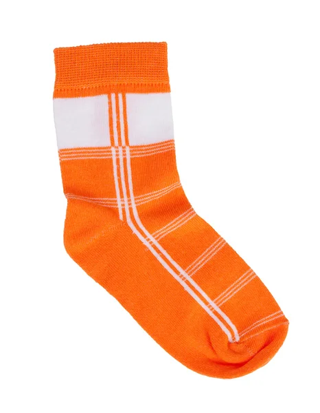 Orange gestrickte Socke — Stockfoto