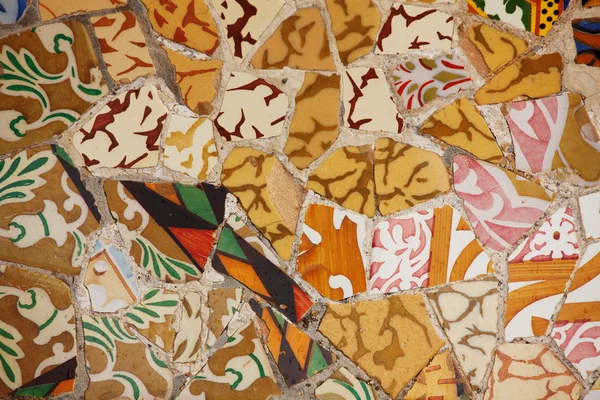 Frammento di mosaico Gaudì nel Parco Guell — Foto Stock