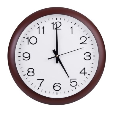Five o'clock on the dial clipart