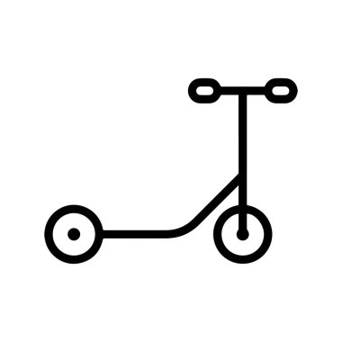 elektrikli scooter ve simge