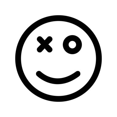 göz kırp emoji vektör tasarımı