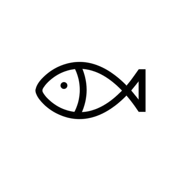 Рыба Море Иконка Логотип — стоковый вектор