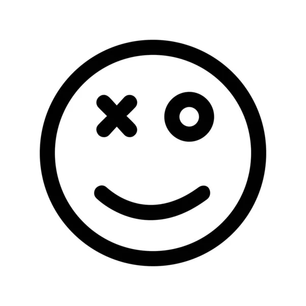 Augenzwinkern Emoji Vektordesign — Stockvektor